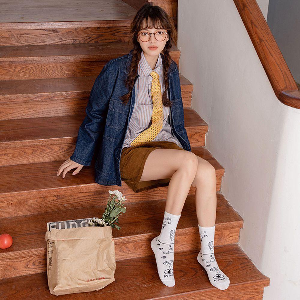 Tất In HìNh MặT CườI Dễ Thương Cho CặP Đôi