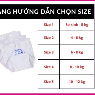 Tã dán hotga sơ sinh cho bé (set 5 cái)