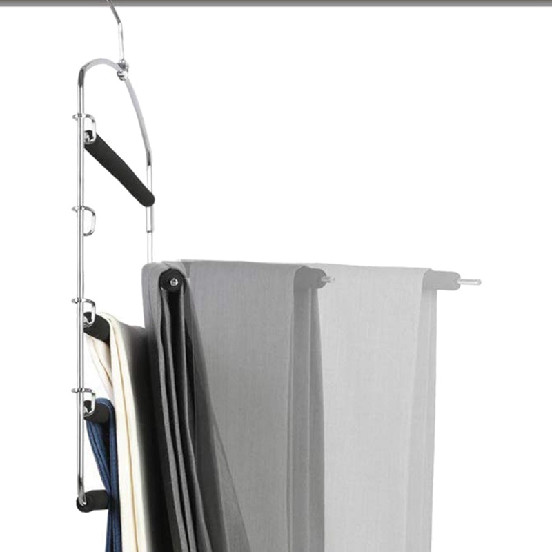 Móc Treo Quần Áo 5 Tầng Bằng Xốp Không Trơn Tiết Kiệm Không Gian