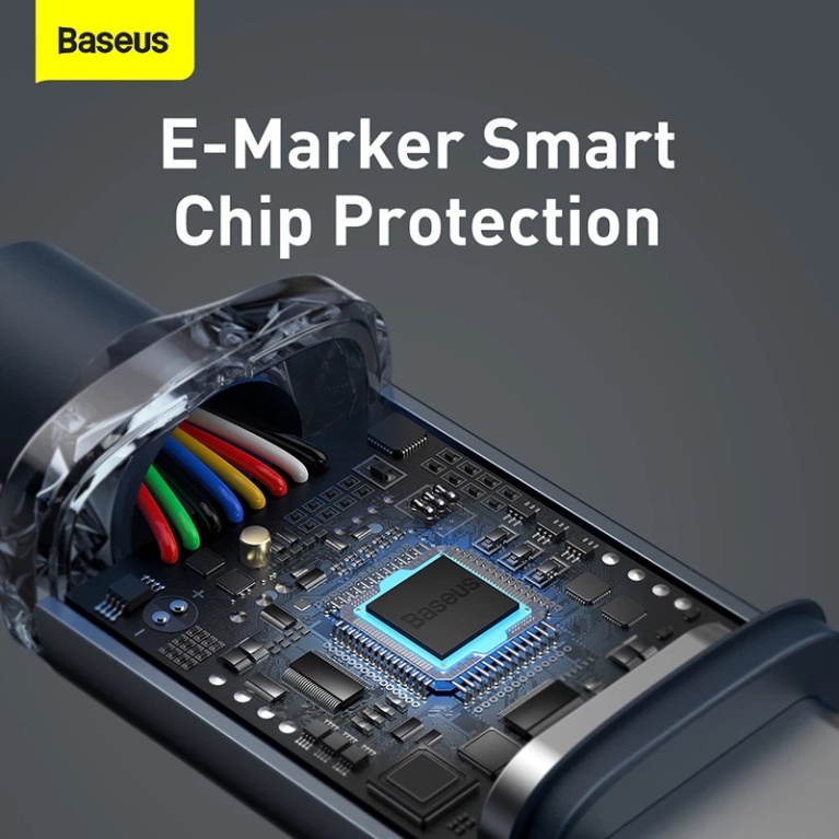 Dây cáp BASEUS PD 100W USB C sang USB Type C cho Samsung Xiaomi Macbook Pro