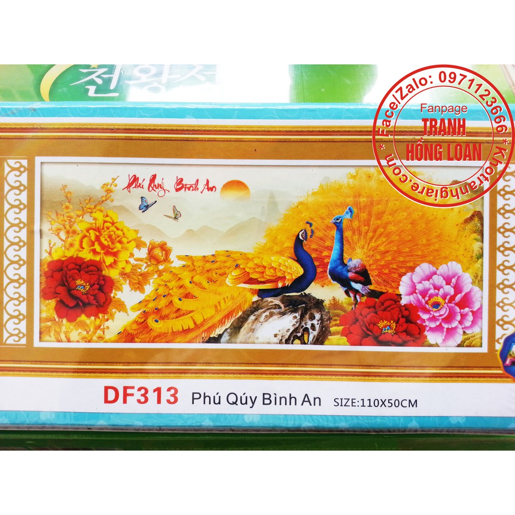 Tranh đính đá phú quý bình an DF313