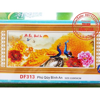 Tranh đính đá phú quý bình an DF313