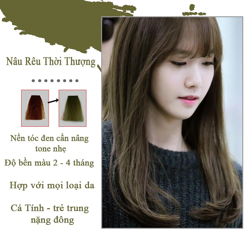 Thuốc Nhuộm Tóc Màu Nâu Rêu Hàn Quốc Kenzii Lên Từ Nền Nâu level 5 - 6 ( Tặng Trợ Nhuộm ) | BigBuy360 - bigbuy360.vn