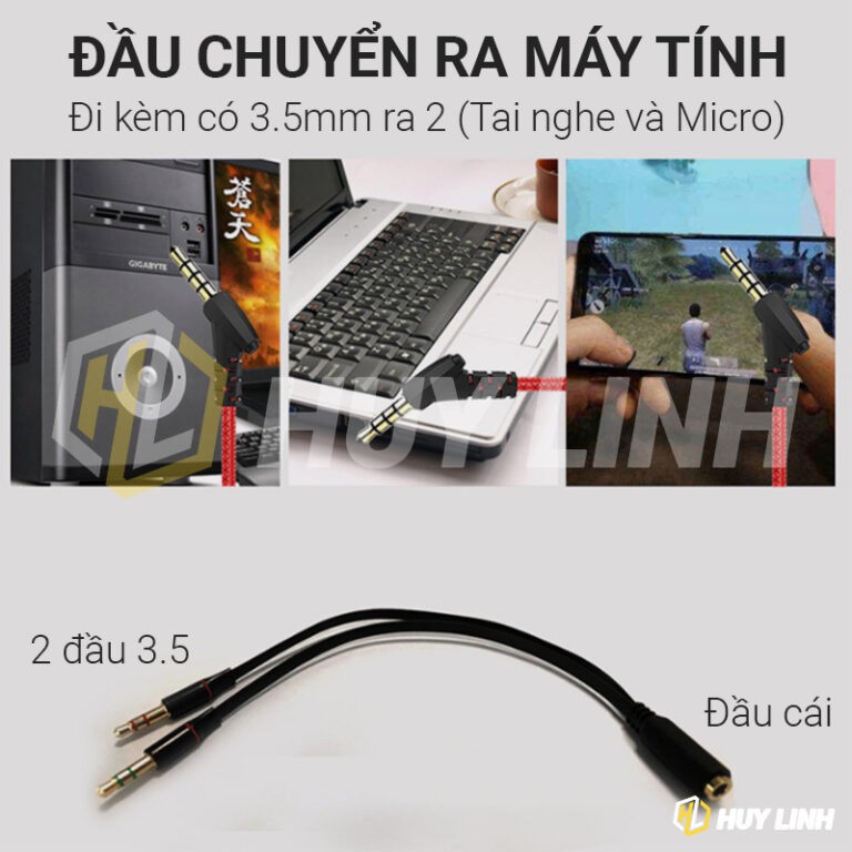 Tai nghe chơi game FPS Pubg G901 có Micro HD, chân 3.5mm