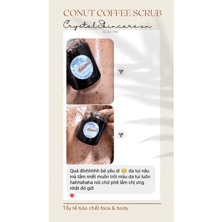 CONUT COFFEE SCRUB (tẩy tế bào chết face &amp; body homemade)