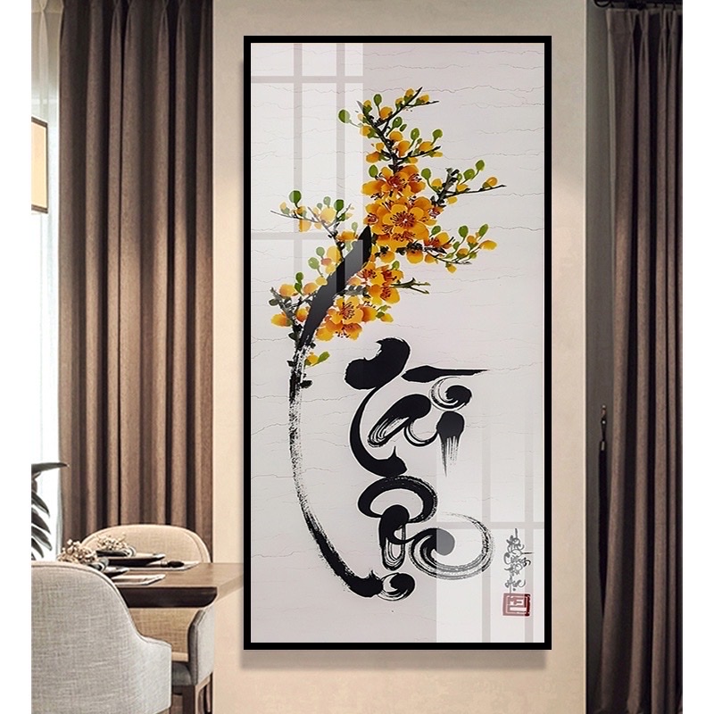 Tranh Treo Tường / Tranh Phòng Khách / Tranh Chữ Thư Pháp/ Tranh Tráng Gương Cao Cấp