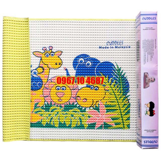 Nệm Lót Nước Cao Su Cho Bé Malaysia - Chiếu điều hòa cao su non cho bé thông hơi thoáng khí kích thước 60x90cm