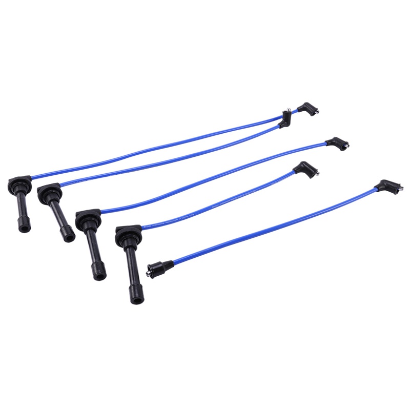 Bộ dây bugi 32700-PTO-000, Dây hiệu suất cao cho HONDA CIVIC DEL SOL 1992-2002 Blue