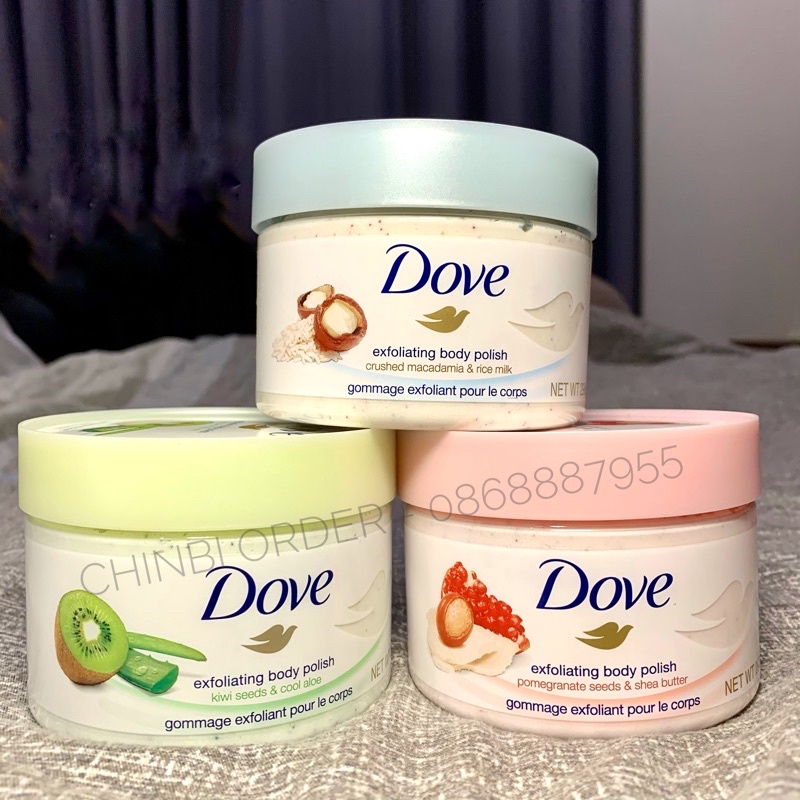 [SẴN] Tẩy da chết, tế bào chết body Dove Exfoliating body polish dưỡng trắng, sáng da | BigBuy360 - bigbuy360.vn