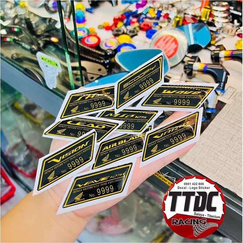 Tem Logo 3D nổi thông số Honda mọi dòng xe 🇹🇭