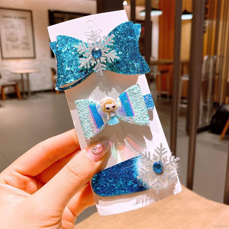 ♕ babyme ღ 3 Pcs Girls Baby Hairpin Cute Bow Hair Accessories Hearwear Set