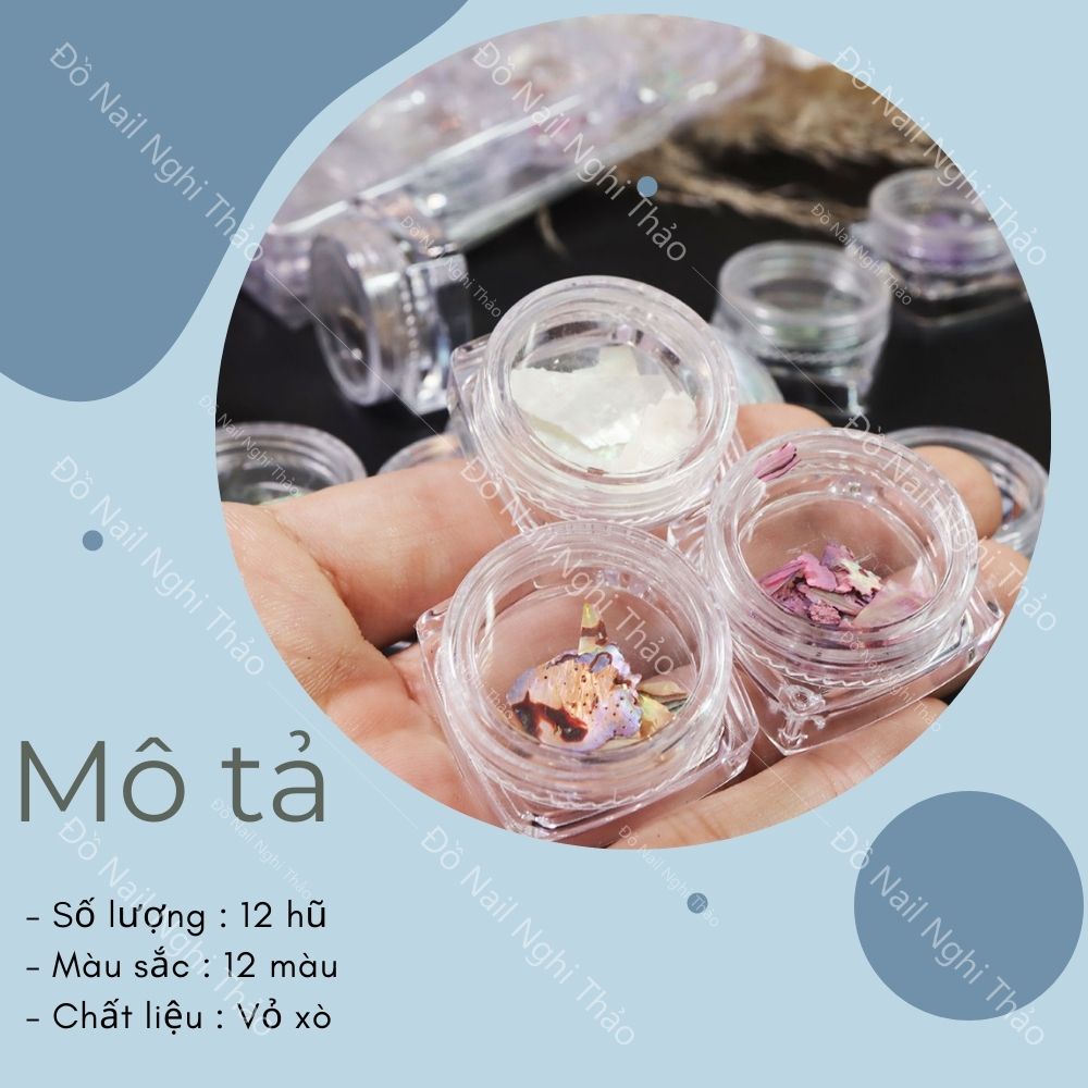 Xà cừ nail vân đá 12 màu