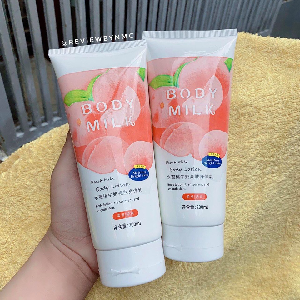 Lotion dưỡng thể, chống nắng chiết xuất đào tươi Pure Milk Body Lotion hương nước hoa quyến rũ, cực thơm - Hanayuki Asia