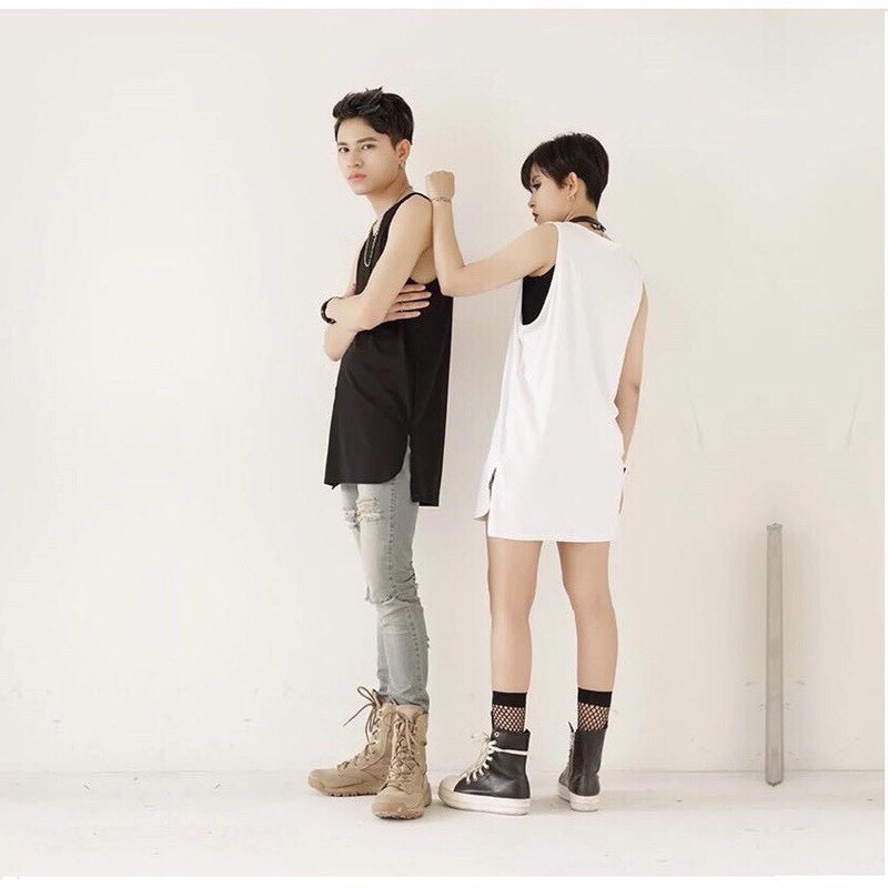 Áo ba lỗ tanktop basic xẻ tà Forgirl cá tính