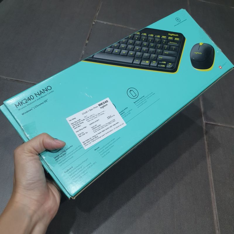 BỘ BÀN PHÍM CHUỘT KHÔNG DÂY LOGITECH MK240 NANO (CŨ NHƯ MỚI 99%)