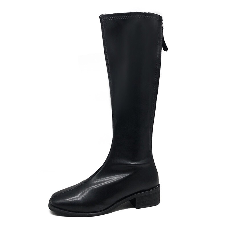 Boot đùi trơn 4 màu đế thấp 9917 3p( form rộng lùi 1 size)
