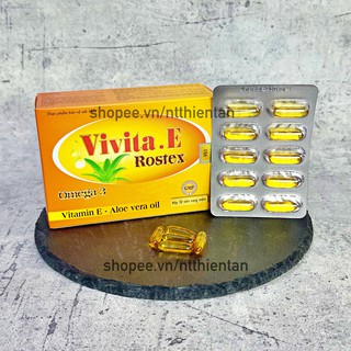 Viên uống đẹp da vitamin E VIVITA E 4000mcg, tinh dầu lô hội làm đẹp da, chống lão hóa - Hộp 30 viên