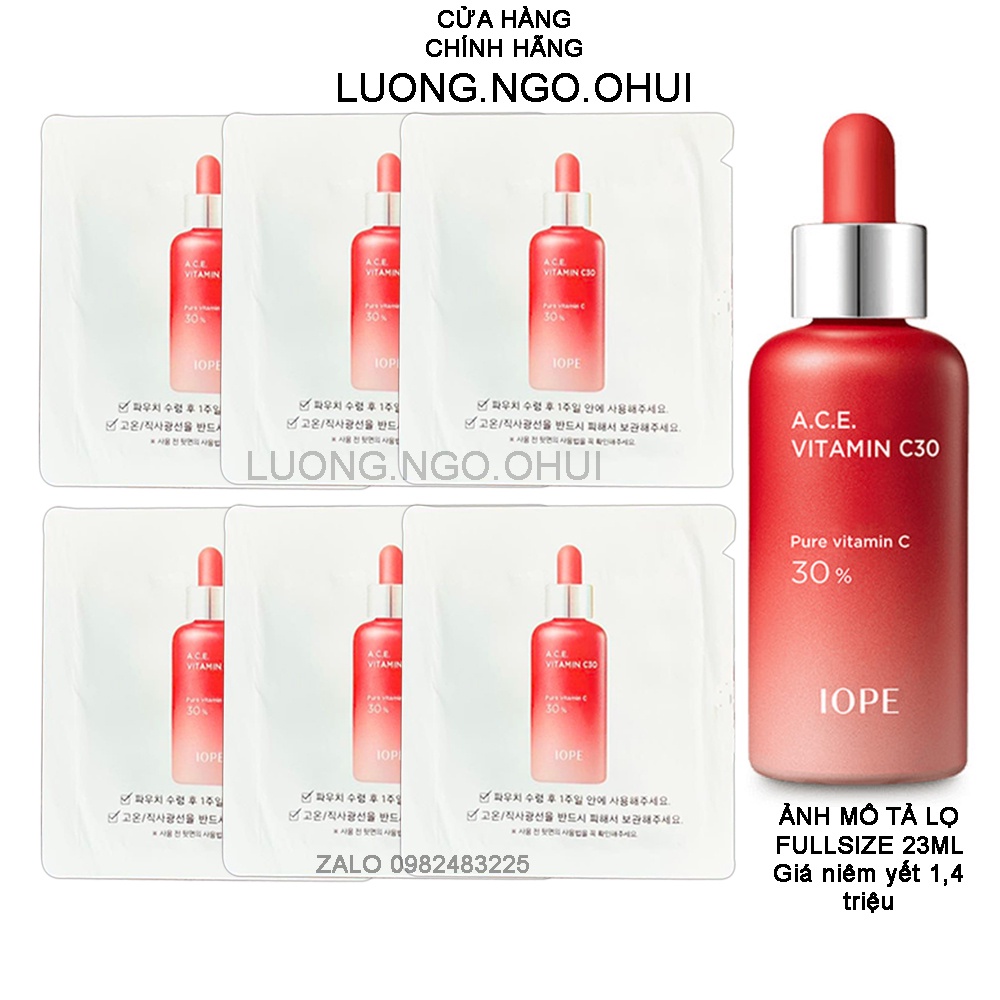 Gói tinh chất xóa nám mờ đốm nâu, làm sáng đều màu da IOPE A.C.E. Vitamin C 30% (1ml)