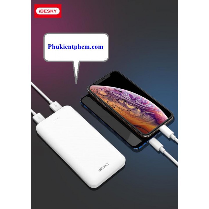 Pin Sạc dự phòng hiệu iBesky PS102 10.000 mAh