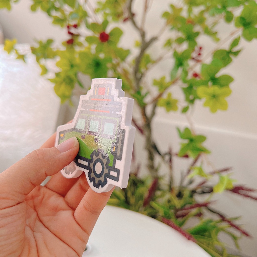 Bộ phương tiện giao thông có nam châm dùng cho bảng từ hoặc dán tủ lạnh, sticker cho bé