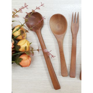 3 MUỖNG NĨA GỖ (THÌA GỖ) CHO BÉ ĂN DẶM