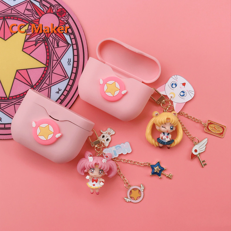 SAILOR MOON Vỏ Bảo Vệ Hộp Sạc Tai Nghe Không Dây Sony Wf-1000Xm3 Hỗ Trợ 3rd