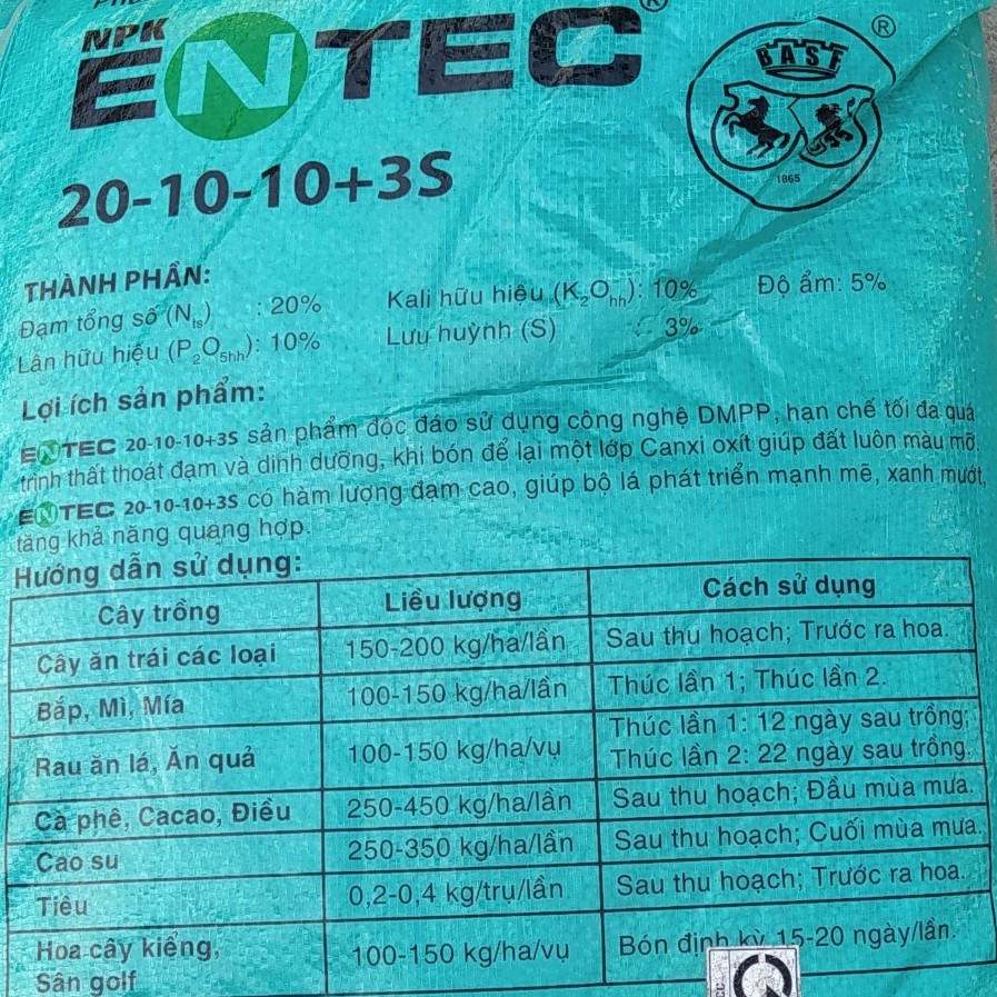 Phân bón NPK 20-10-10 Nhập Khẩu Châu Âu (1kg), Chuyên gia đâm chồi, ra đọt, phục hồi cây trồng và nuôi trái