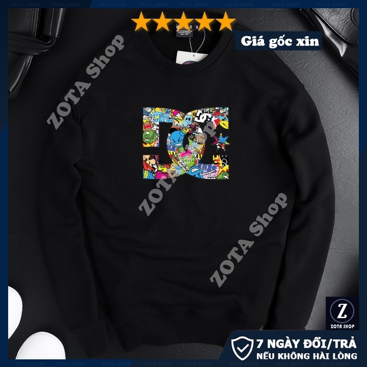 Áo nỉ nam dài tay mặc Thu Đông in DG phù chất poly Thái dày mịn mã SW311