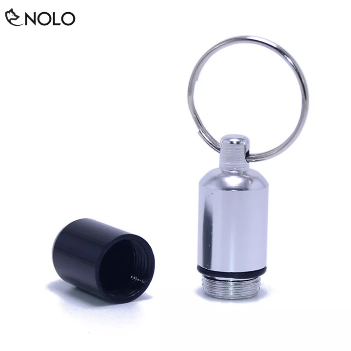 Combo Móc Chìa Khóa Dã Ngoại Càng Số 8 Và 2 Ống Đựng Thuốc Con Nhộng Chống Nước Chất Liệu Hợp Kim Nhôm