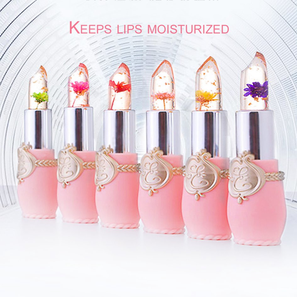 💗Son thạch trong suốt đổi màu có chứa hoa khô trang điểm môi lâu trôi | BigBuy360 - bigbuy360.vn