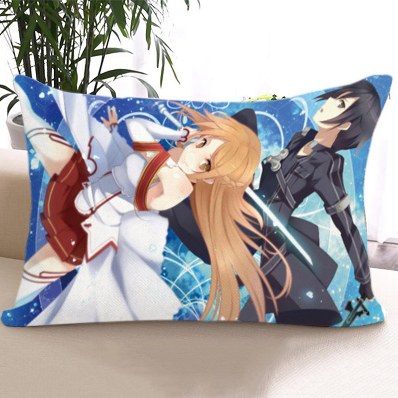 Vỏ Gối Vuông 40x60cm In Hình Nhân Vật Anime Độc Đáo