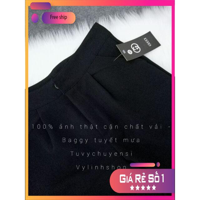 [KÈM VIDEO-ẢNH THẬT]-Quần Baggy Vải Trơn Dáng Dài Chất Tuyết Mưa