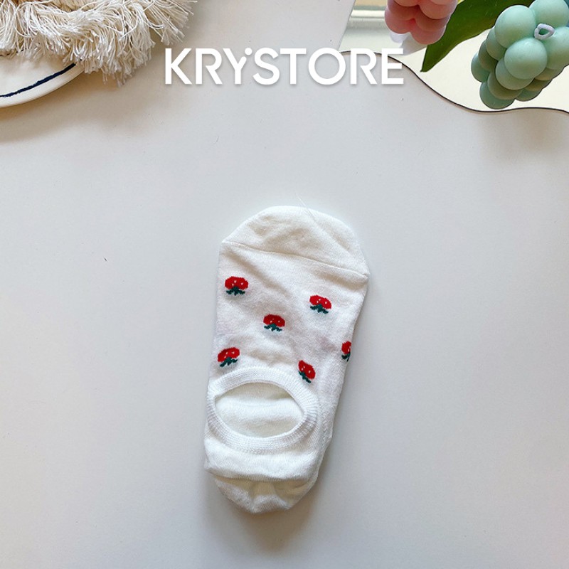 Tất lười nữ đẹp cute set hoa quả phong cách hàn quốc TL01