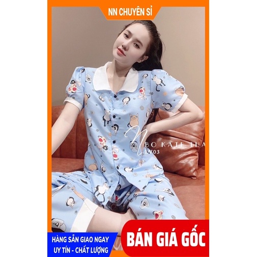 Đồ bộ mặc nhà ⚡ Đồ bộ nữ dễ thương ⚡ Đồ bộ bò sữa⚡ Chất vải kate Thái mềm mịn LV03 ⚡Ảnh thật ⚡