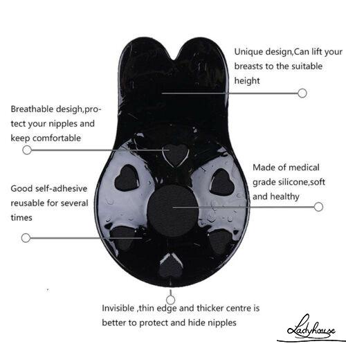 LD-Women Silicone Gel Invisible Bra Backless Strapless Nubra Stick Self-Adhesive Underwear