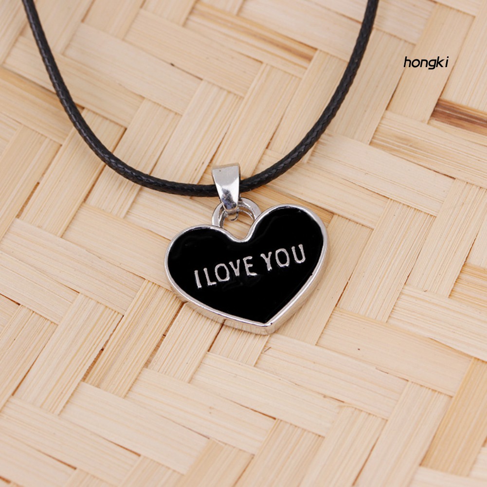 FOREVER (Hàng Mới Về) Set 2 vòng cổ Mặt Trái Tim Khắc Chữ Cho Cặp Đôi