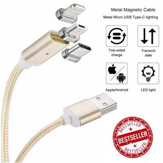 Cáp sạc nam châm 3 đầu đa năng Lightning,Micro USB,Type C