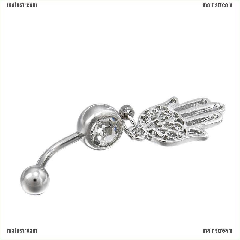 Khuyên bụng hình bàn tay dáng dài cá tính | BigBuy360 - bigbuy360.vn