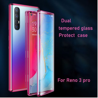Ốp điện thoại hai mặt kiểu kính cường lực cho OPPO RENO 3 3 PRO