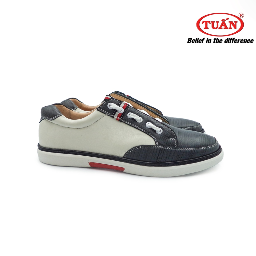 Giày da nam giày thể thao quai da bò tự nhiên thương hiệu Tuấn GXHU-381