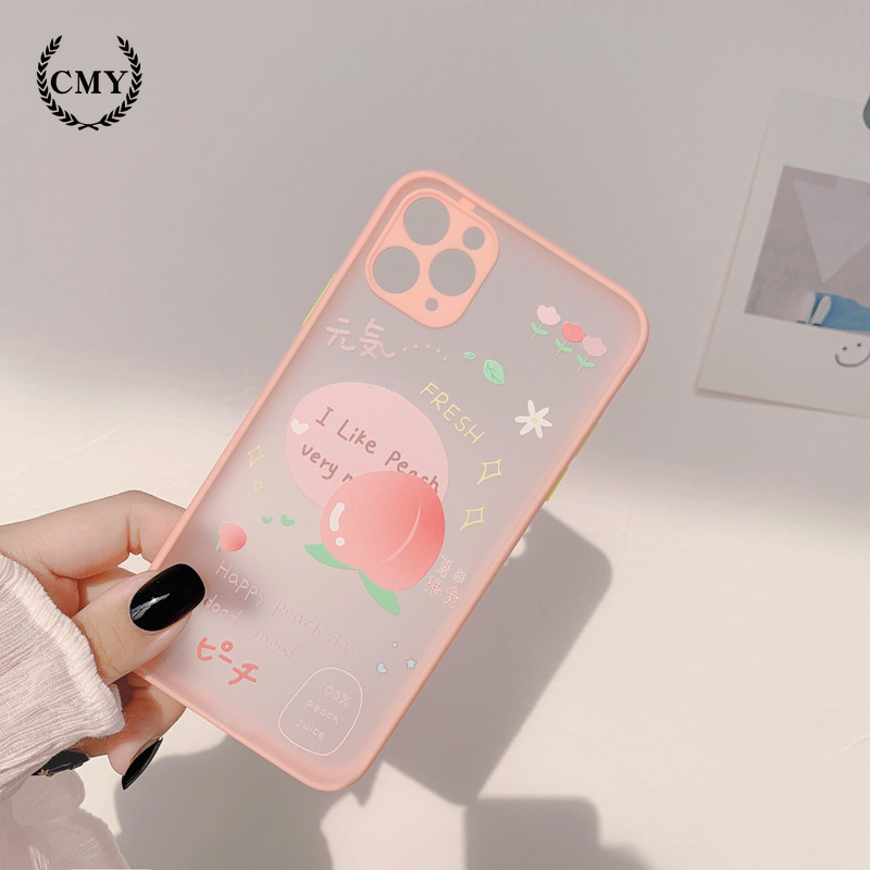 Ốp điện thoại silicon trong suốt họa tiết trái đào dễ thương cho iPhone11/11Pro 11pro Max X XR XS XS MAX 7 8 plus SE | BigBuy360 - bigbuy360.vn