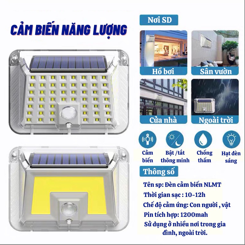 Đèn Năng Lượng Mặt Trời Đèn Ngoài Trời Siêu Sáng Chống Nước Tiết Kiệm Điện Moda.H
