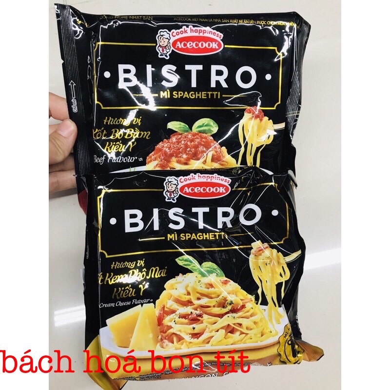 [Mã 157FMCGSALE giảm 8% đơn 500K] Mì trộn spaghetti Bistro xốt bò bằm/ phô mai siêu ngon