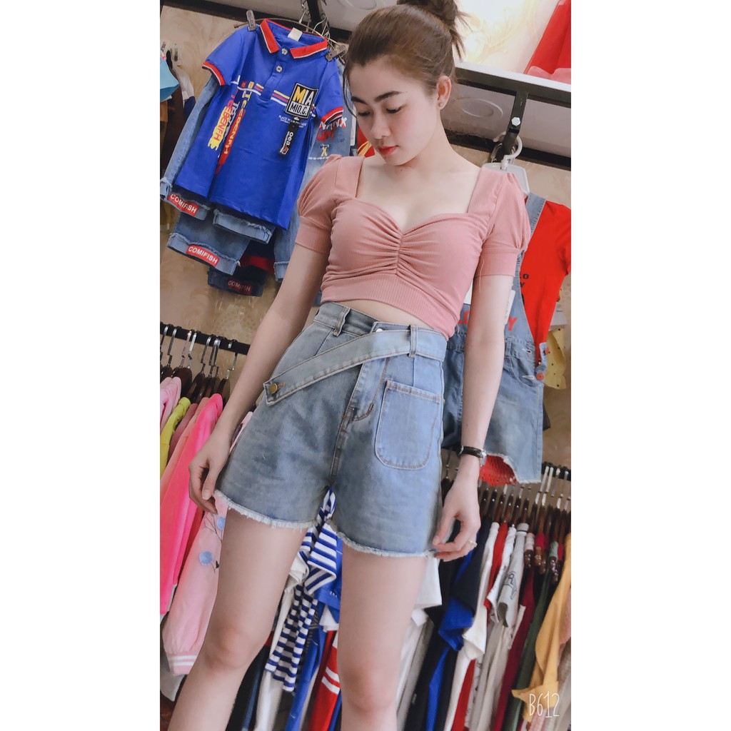 Quần Short Jeans Nữ Lưng Siêu Cao Thời Trang