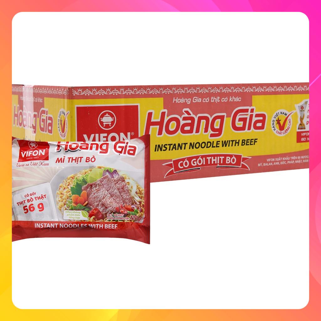 Thùng phở thịt bò Vifon Hoàng Gia 18 gói 120g (có gói thịt thật)