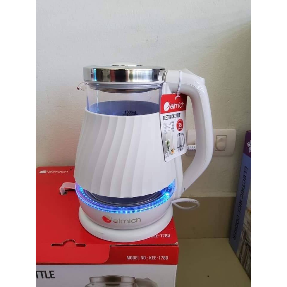 Ấm Đun Siêu Tốc Thủy Tinh 2 Lớp Elmich KEE-1780 1,5Lít