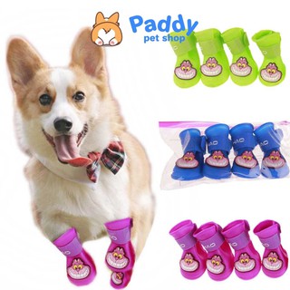 Set Giày Đi Mưa Cao Su Cho Chó Mèo (1-8kg)