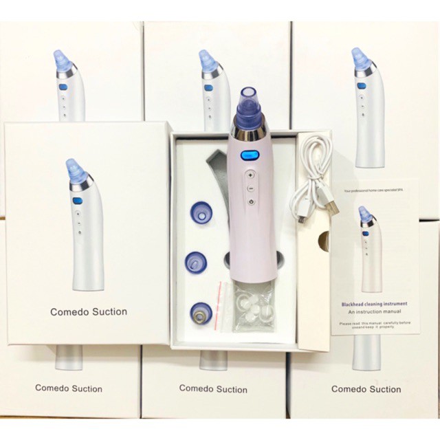 Máy Hút Mụn Mini ⚜️ FREESHIP ⚜️Máy Hút Mụn Spa COMEDO Có 5 Chế Độ Hút Và 4 Đầu Hút Chuyên Dụng | BigBuy360 - bigbuy360.vn