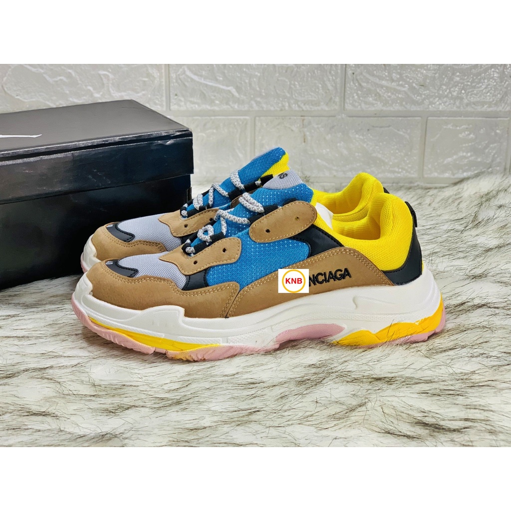 [FREESHIP+BOX+SALE] GIÀY BALEN Triple S thể thao nam nữ sneaker cao cấp đỏ xám chữ thêu, size 36-43....