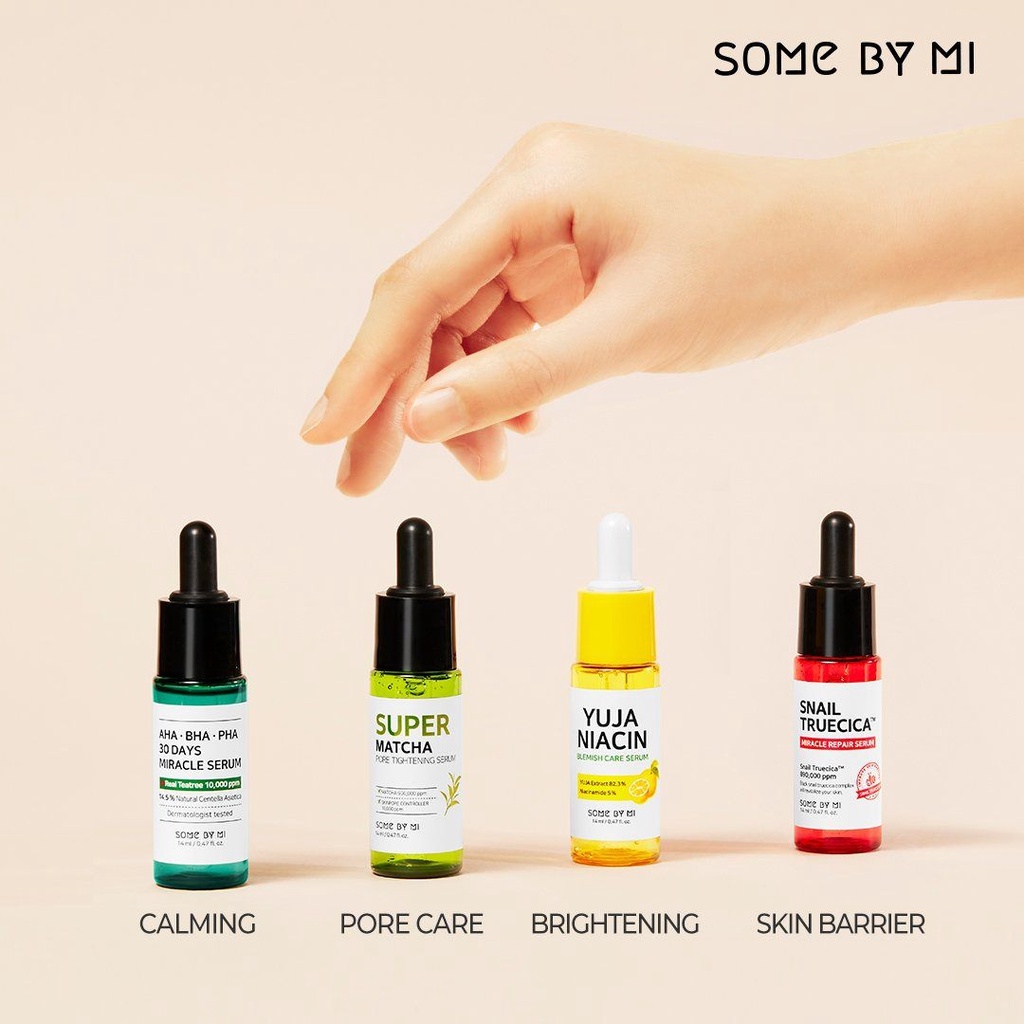 Bộ Kit 4 Serum Chăm Sóc Và Cải Thiện Các Vấn Đề Da Some By Mi Total Care Serum Trial Kit